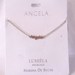 Lumiela "Angela" Personalized Necklace Nickel Free Gold Color Inspirational NEW